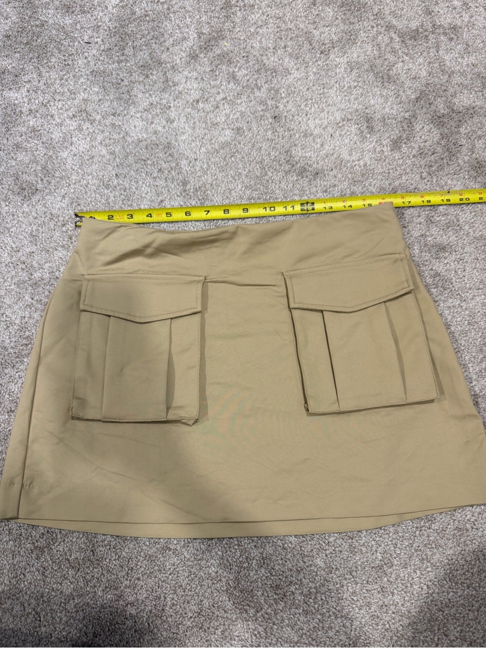 Mango Khaki Straight Waist Skirt